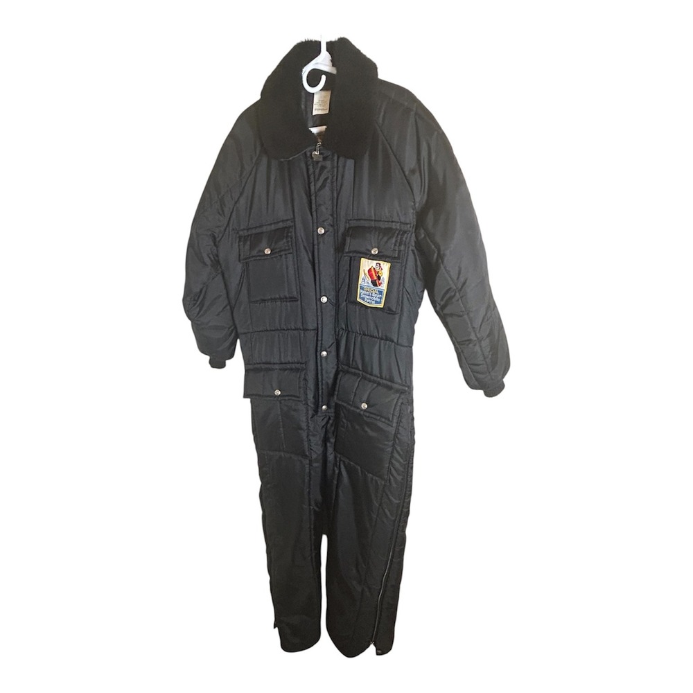 Vintage Walls Snowmobile Suit Mens Large Black Hamm's Bear Snowmobile